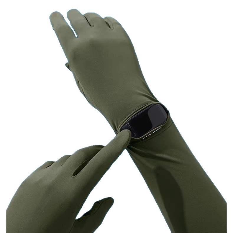 Sun Protection Sleeves, Summer Sun Protection Gloves for Women, Anti-Uv Long Gloves for Driving, Non-Slip, Breathable, Outdoor Cycling Arm Protectors