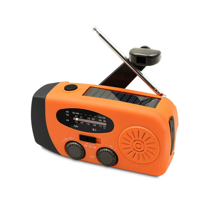Outdoor disaster relief hand-crank solar charging radio mini emergency with lighting function radio