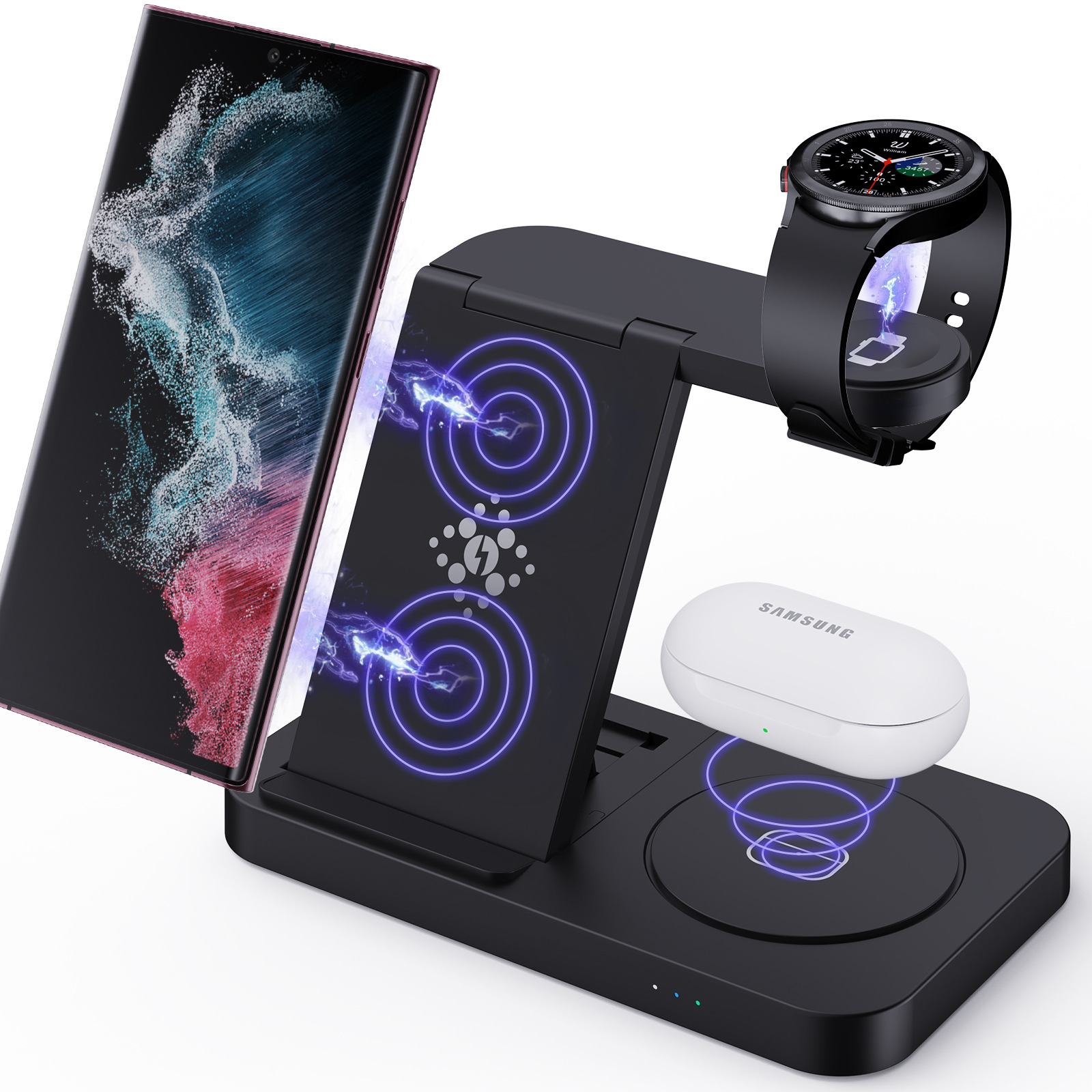 Selected New Product for Samsung Watch Phone Earphone Foldable 3-in-1 Charger Charging Foldable Multifunctional