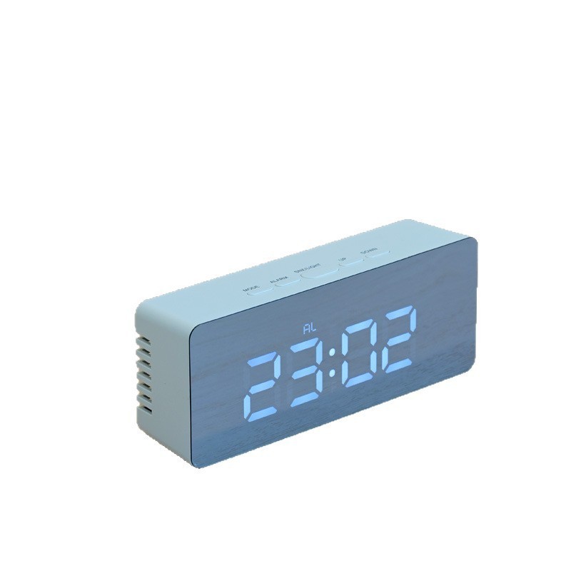 Mirror alarm clock with makeup function, silent LED electronic alarm clock, children's small alarm clock, desk clock