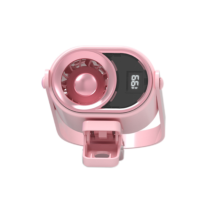 Simple Clip-on Screen Display Small Fan Smart Digital Display 199 Speed Levels Stepless Speed Control Outdoor Portable Turbo Small Fan