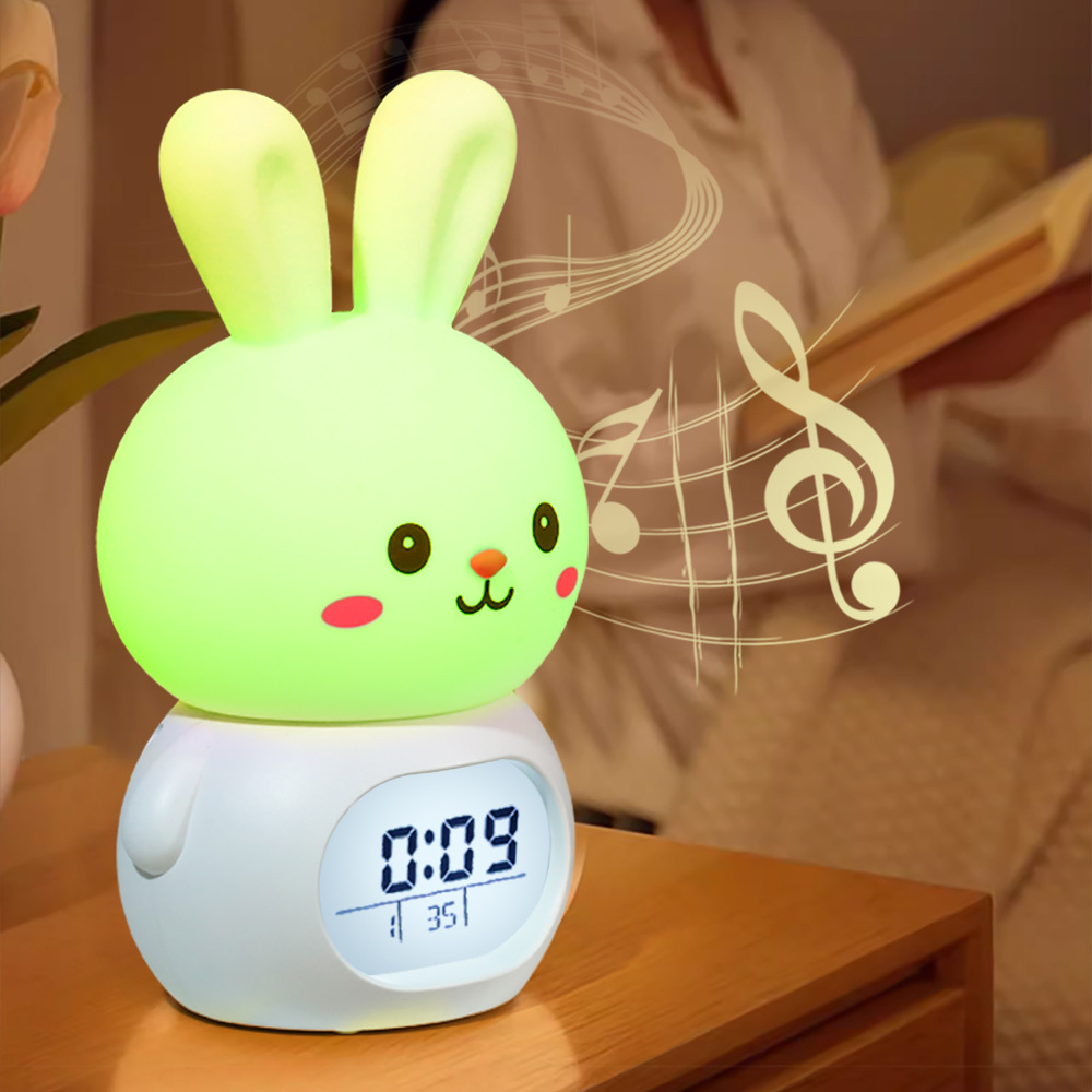 Student vibration alarm clock, children's bedside night-light electronic multifunctional LED clock, countdown timer clock