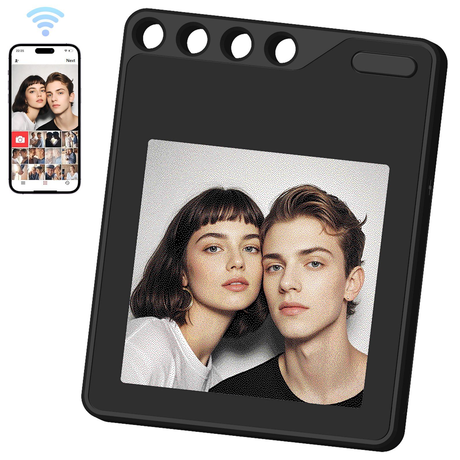 Anti-loss ink screen photo keychain mini luggage pet locator portable DIY design support