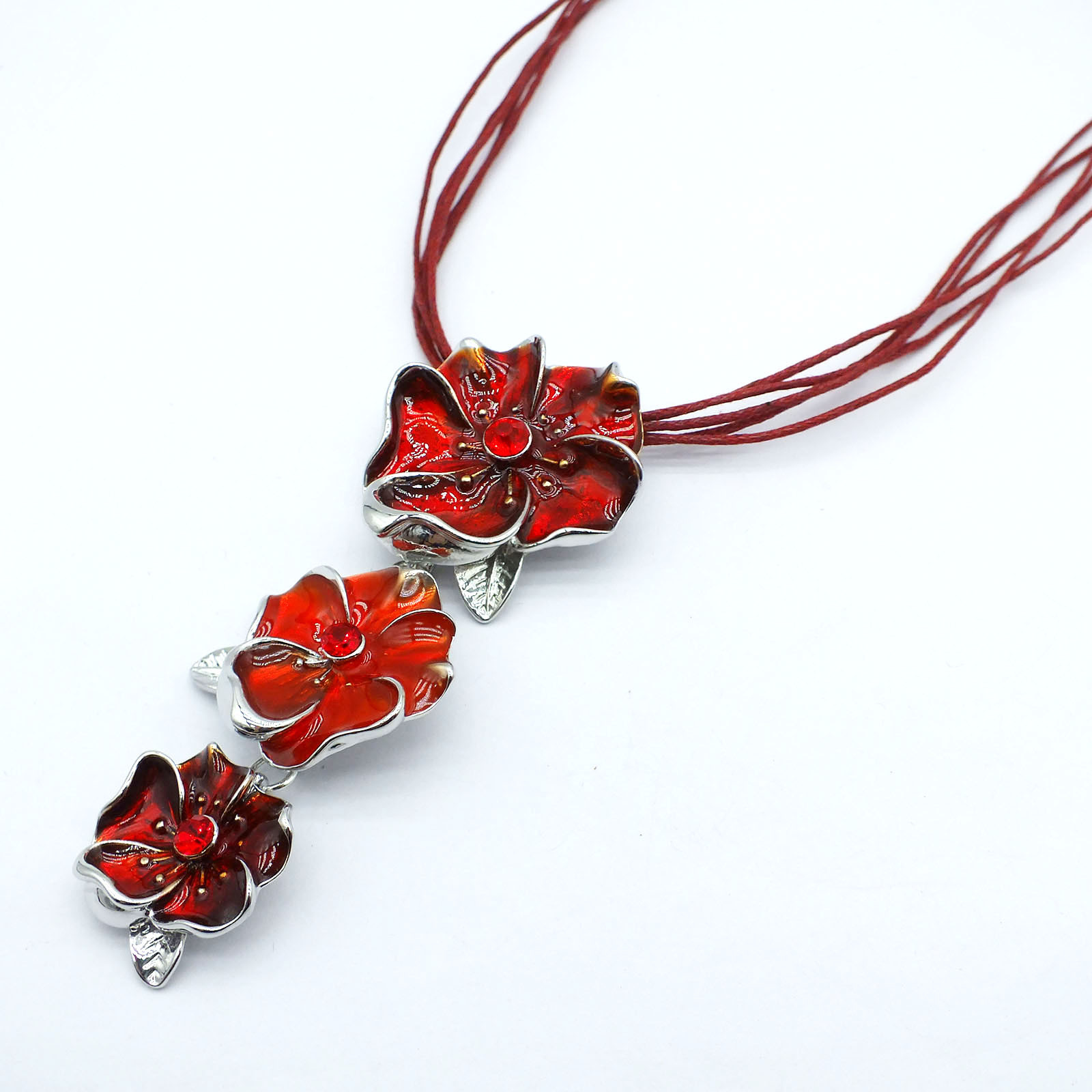 N168 Enamel Color Necklace Mixed Batch Oil Drop Flower Necklace