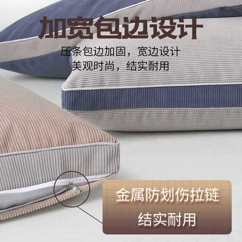 Buckwheat pillow for men cervical pillow core student dormitory help sleep buckwheat husk hard pillow adult home use