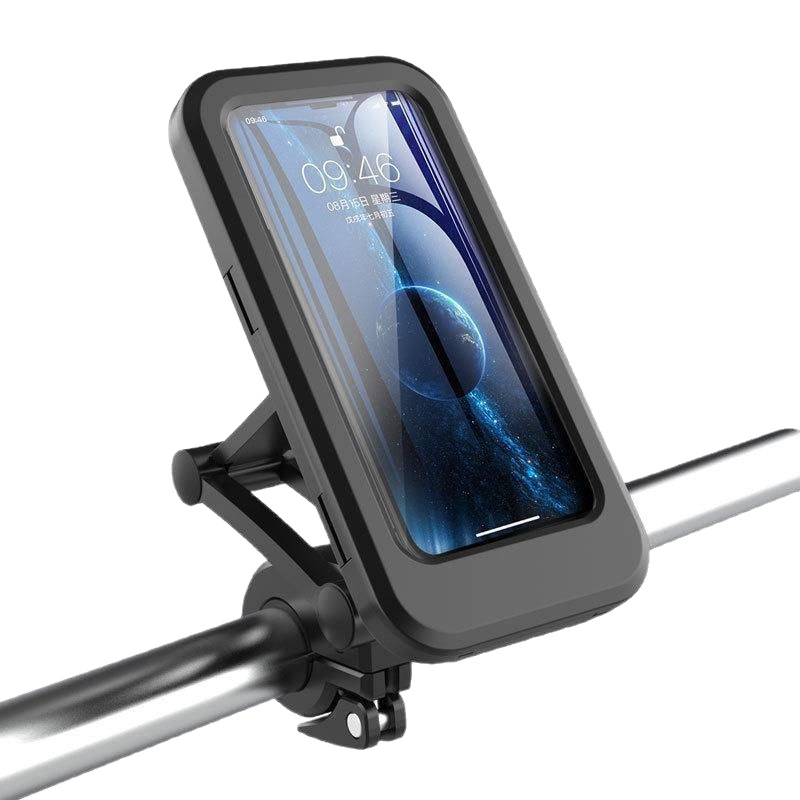 Motorcycle Electric Vehicle Phone Holder Bicycle Waterproof Bag Navigation Touch Screen Telescopic Handlebar Waterproof Bracket