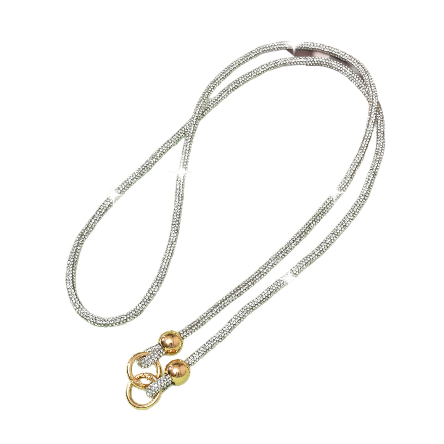 Luxury rhinestone phone lanyard long crossbody phone chain can shoulder back pendant bag decoration strap phone rope