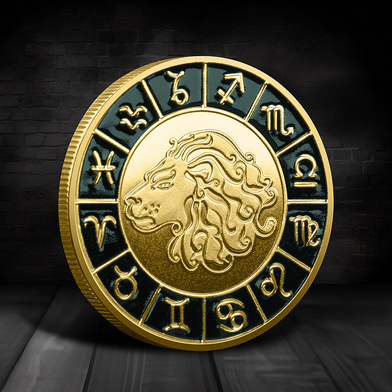 Twelve Zodiac Commemorative Medal 12 Pieces Full Set Coin Zodiac Commemorative Coin Lucky Coin Zodiac Twelve Palace Collection