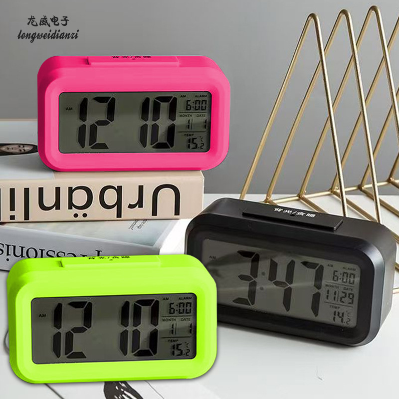 Smart Temperature Snooze Alarm Clock Backlight Electronic Alarm Clock [2179]