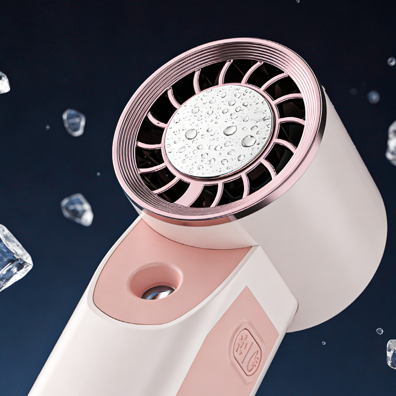 Ice Spray Mini Fan Handheld Cooling Turbo Ice Fan USB Charging Handheld Fan Logo