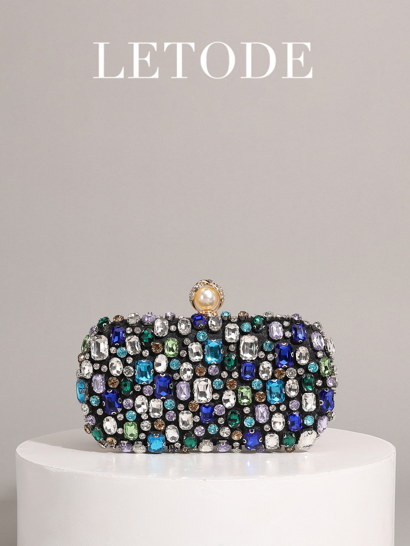 Colorful Evening Bag Banquet Clutch Bag Women's Dress Evening Dress Bag Rhinestone Party Bag
