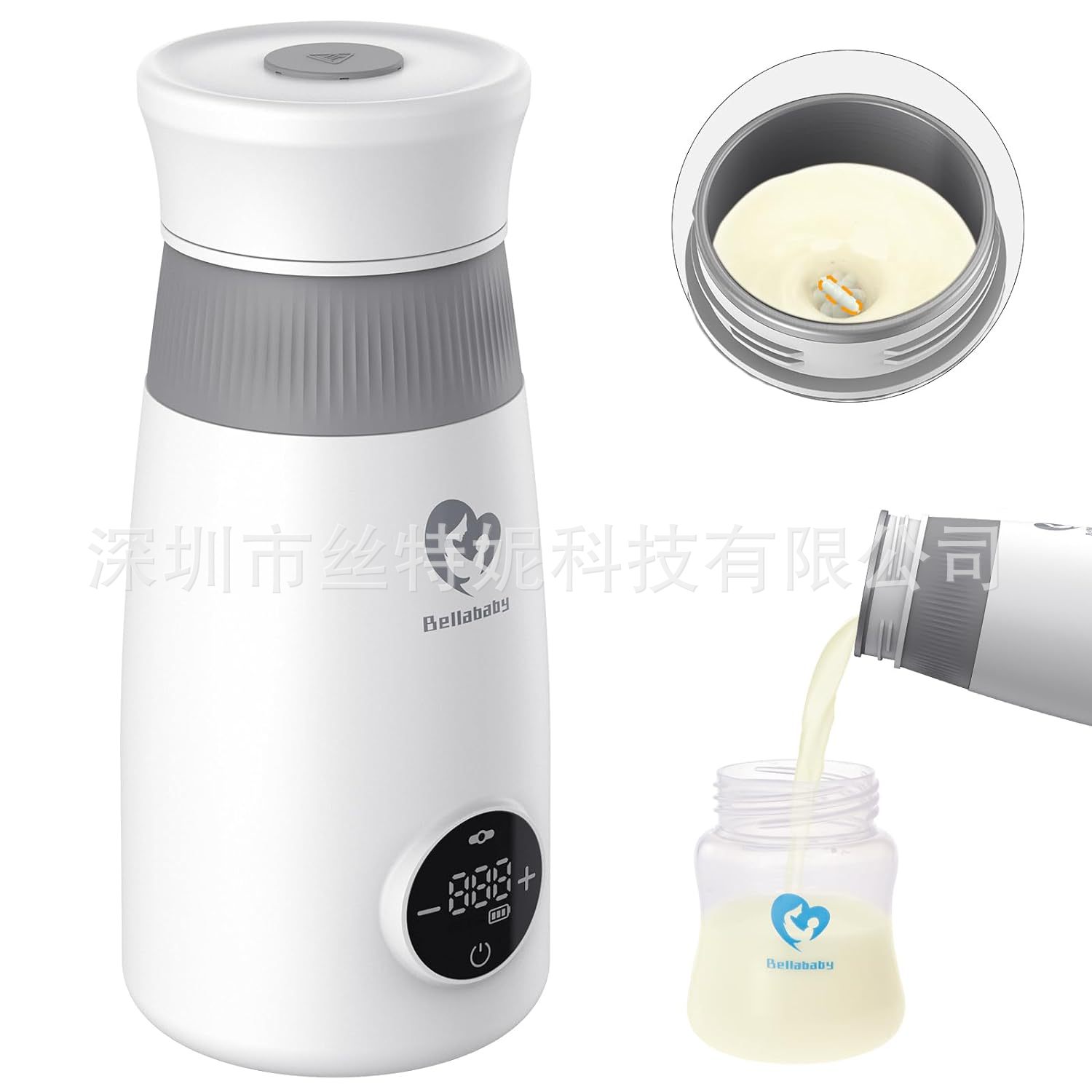 Portable Bottle Warmer Portable Bottle Shaker Smart Bottle Shaker Constant Temperature Milk Warmer Milk Powder Stirrer