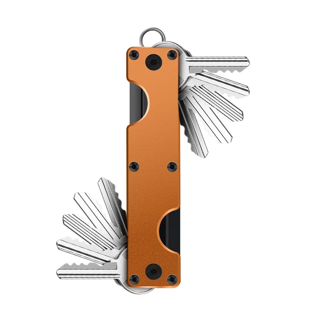 New Double-head Metal Key Ring Aluminum Alloy Multi-key Organizer Can Hold 2-6 Keys