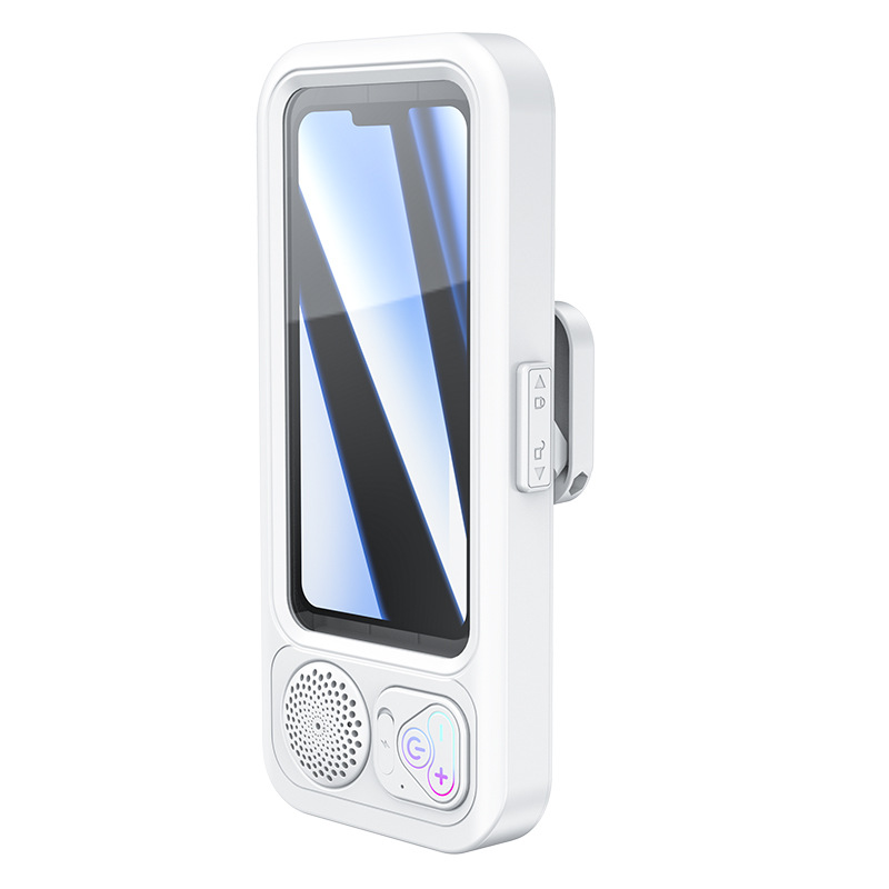 RGB Bluetooth speaker bathroom waterproof phone case Bluetooth speaker audio shower watch TV phone stand touch screen
