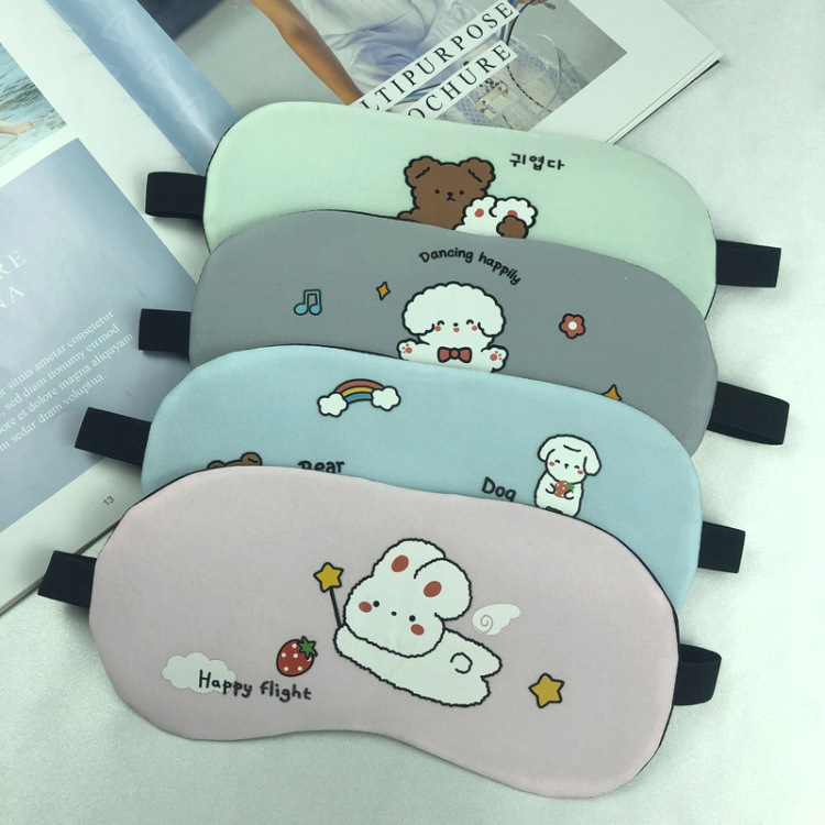 Cute style bear cold and hot compress sleep eye mask, relieve fatigue outdoor light-blocking cartoon cute bear children men and women