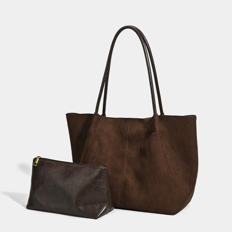 Autumn Winter Large Capacity Suede 2026 New Casual Commute Single Shoulder Handheld Mother-Child Tote Bag