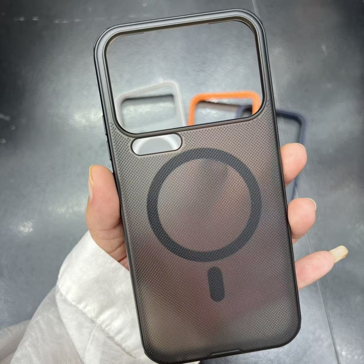 Singularity magnetic compatible Samsung phone case graphite black S26 Ultra matte S24 Ultra semi-transparent case mag