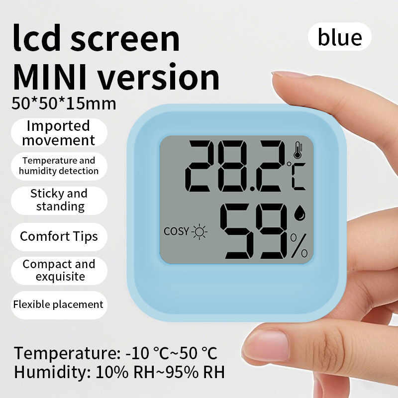 New Electronic Thermometer Hygrometer Indoor Home Wall Mounted Mini Dry Wet Thermometer