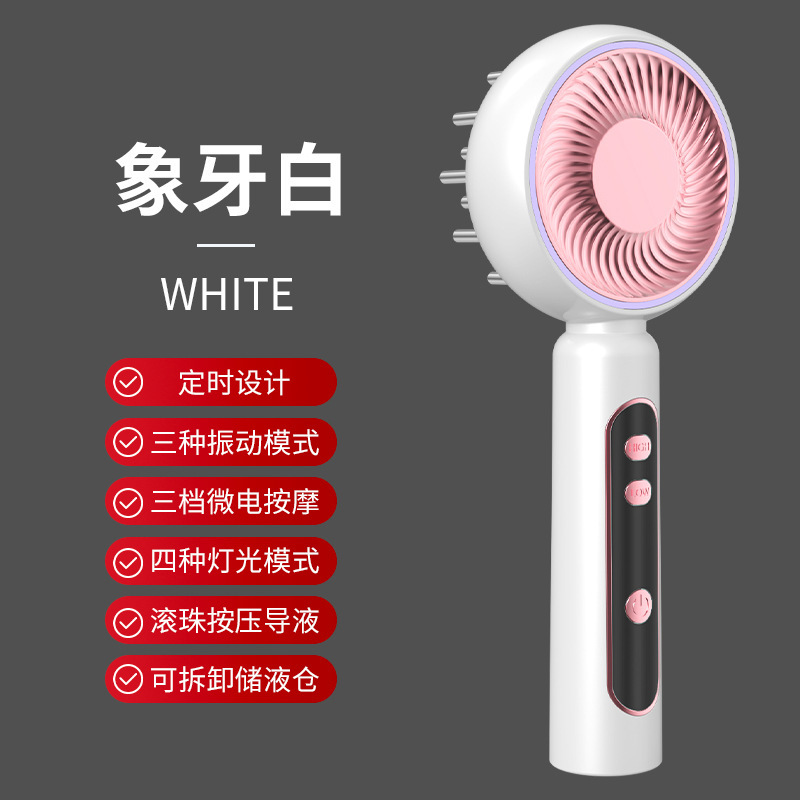 Electric Head Massager Scalp Meridian Massager Red Light Hair Growth Device Head Liquid Applicator Anti Hair Loss Comb