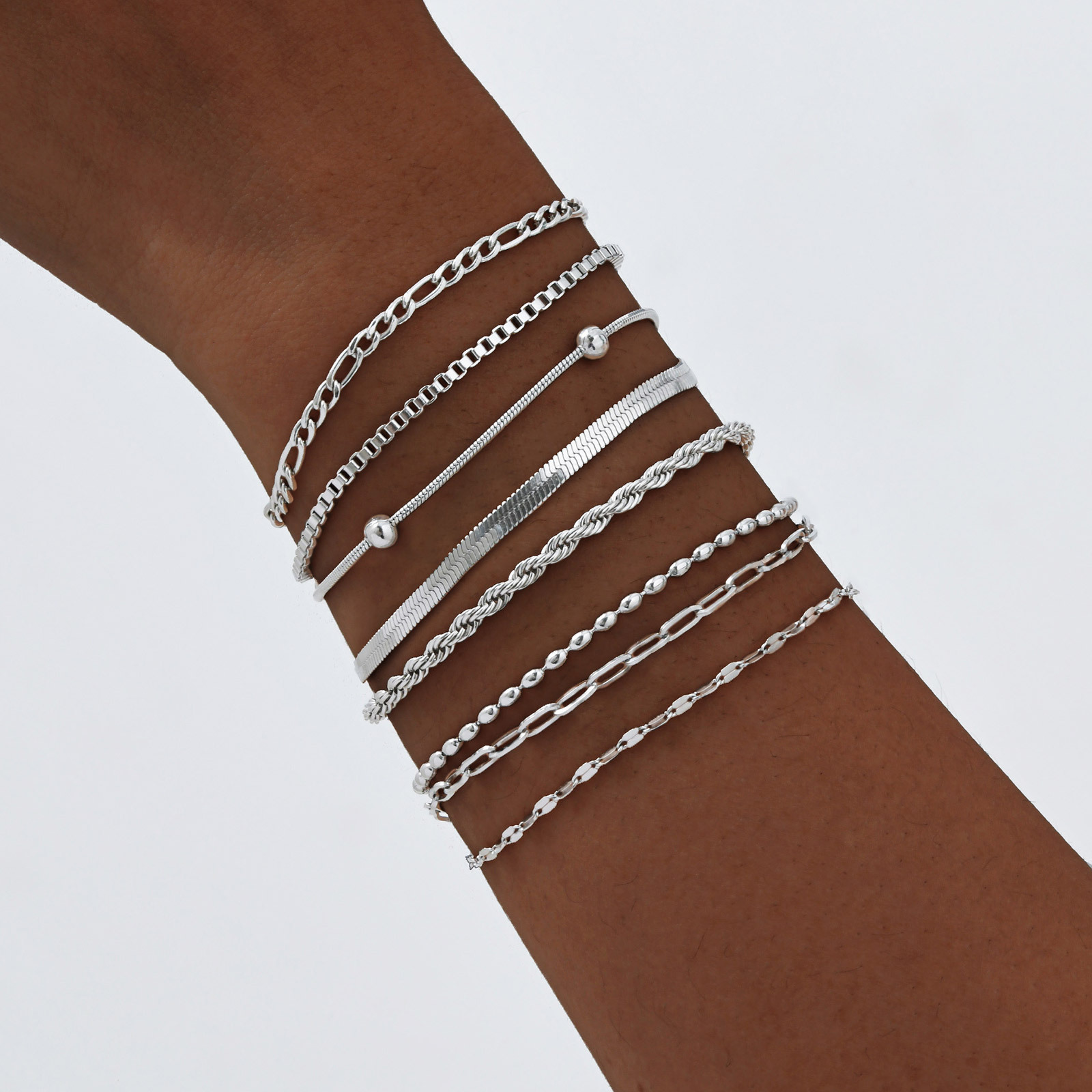 Women's Snake Bone Chain Hemp Rope Chain Simple Hand Jewelry Daily Layered Bracelet Huanmu Accessories