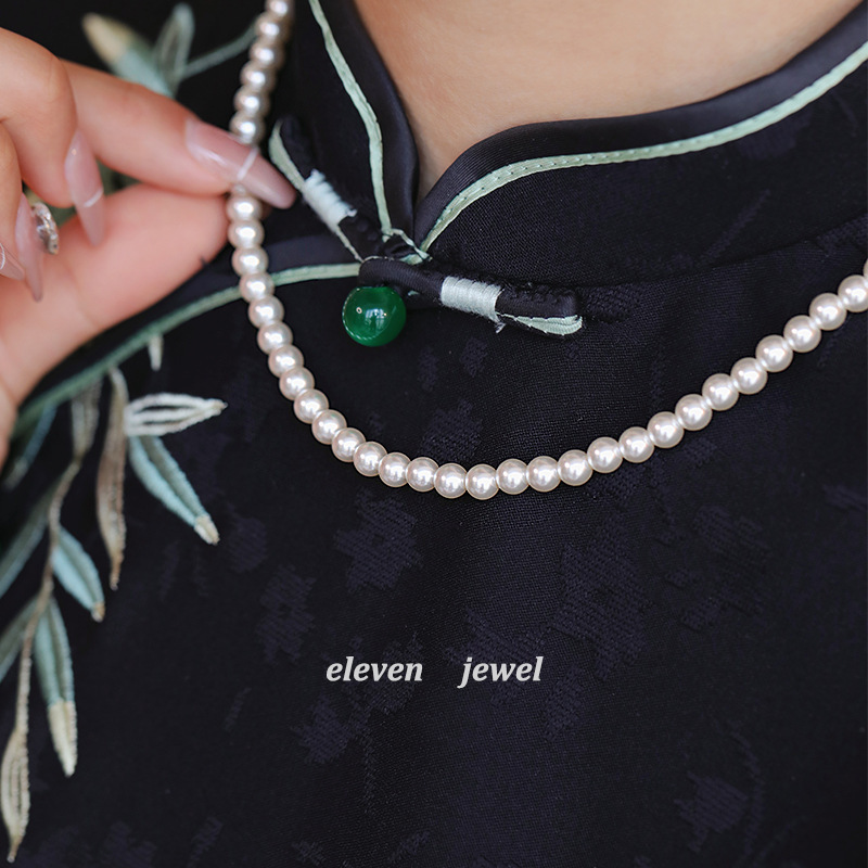 [Pearl Beauty] Matching cheongsam pearl necklace women's mother clavicle chain neck chain