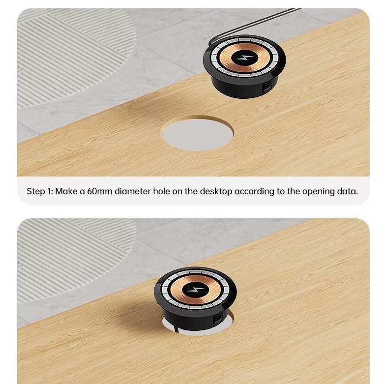 [] 25W Magnetic Embedded Wireless Charger Hidden Desktop Wireless Charger Sofa Bedside