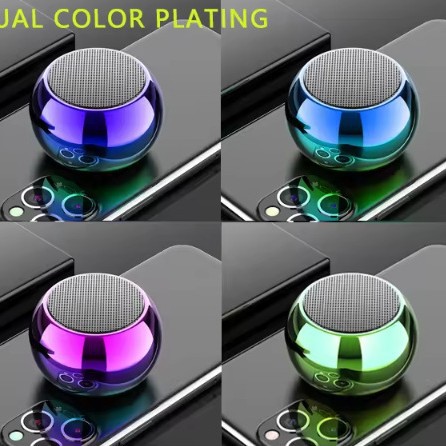 M3 Electroplated Gradient Metal Small Steel Cannon Mini Portable Small Speaker Wireless Audio Outdoor TWS Gift Speaker