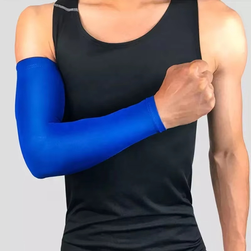 Sports arm sleeve, sun protection outdoor cycling running anti-slip summer sleeve, ice silk breathable high-elastic custom
