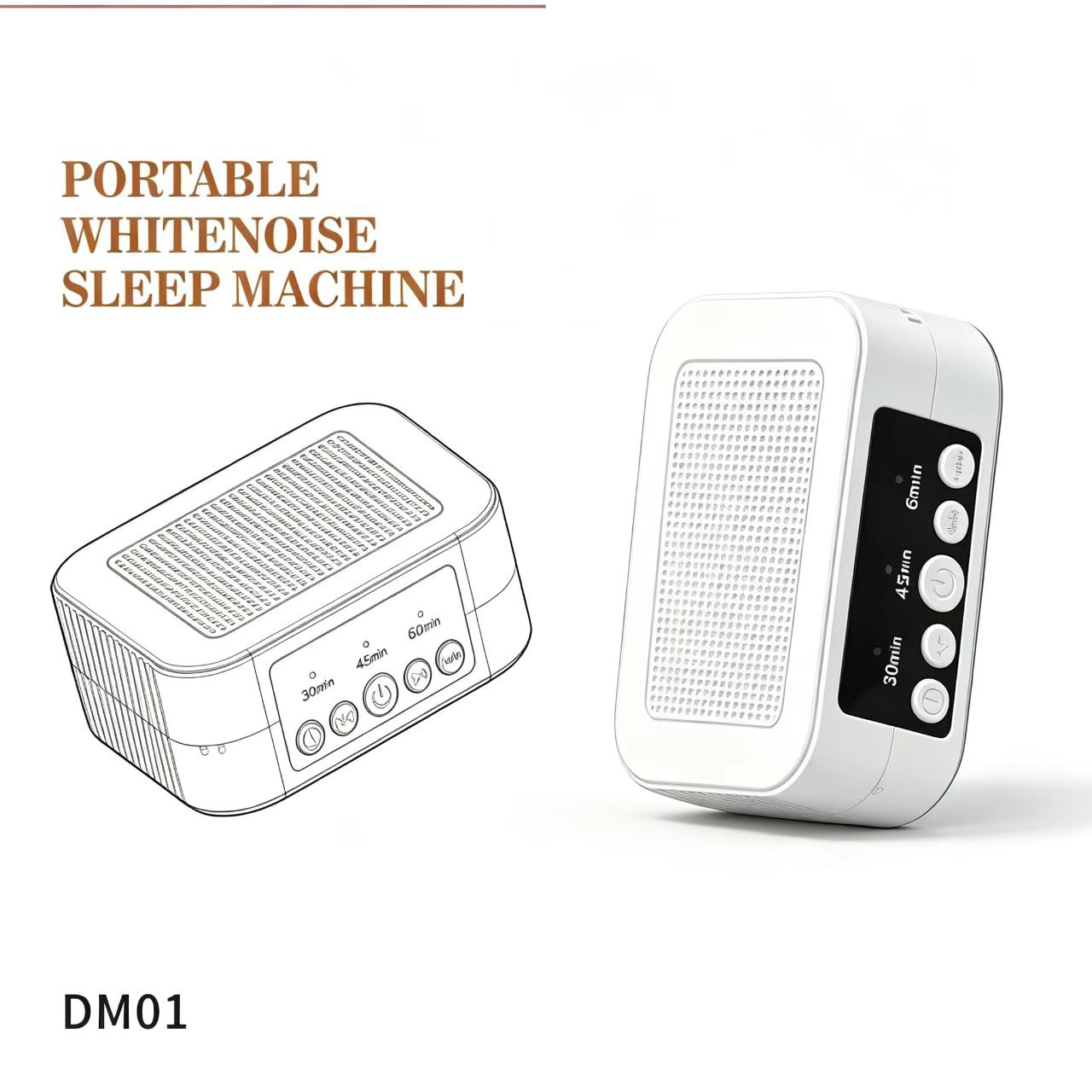Whitelist smart white noise sleep device speaker breathing sleep box multifunctional baby soothing sleep aid device