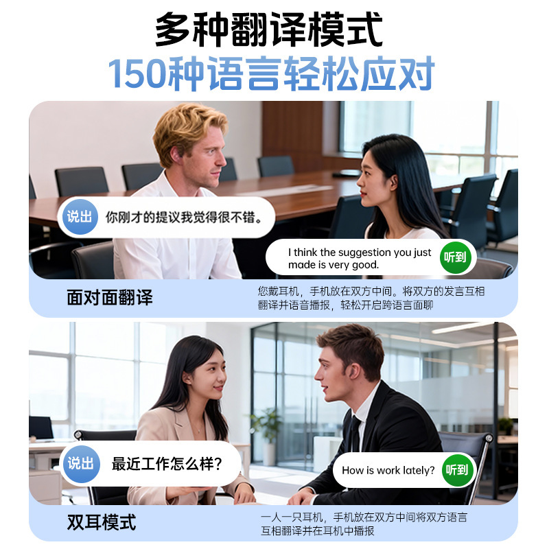 2026 New X56 Bluetooth Headset Wireless HD Call 6.0 Dual Ear Sports AI Translation Bluetooth Headset