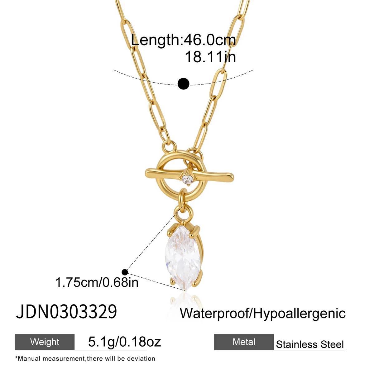 Jieding 18k single zircon titanium steel necklace niche accessories women jewelry stainless steel accessories