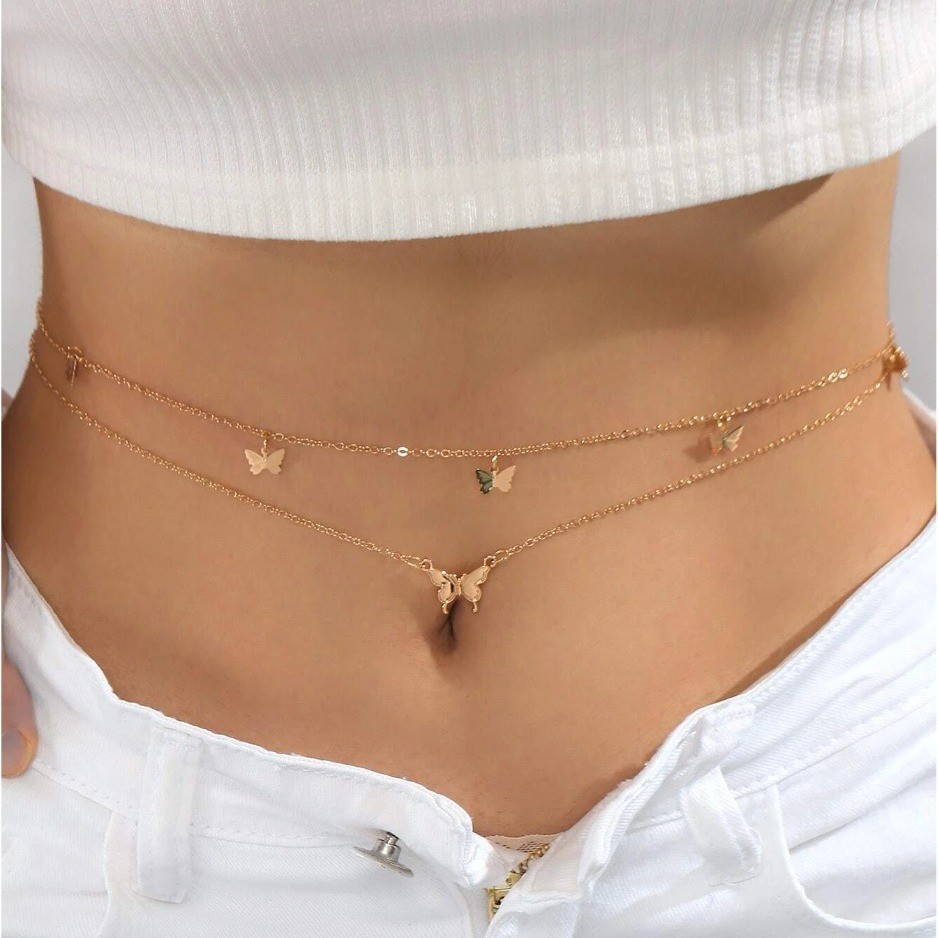 Bohemian Summer Beach Shell Waist Chain Seaside Travel Imitation Pearl Starfish Conch Pendant Body Chain