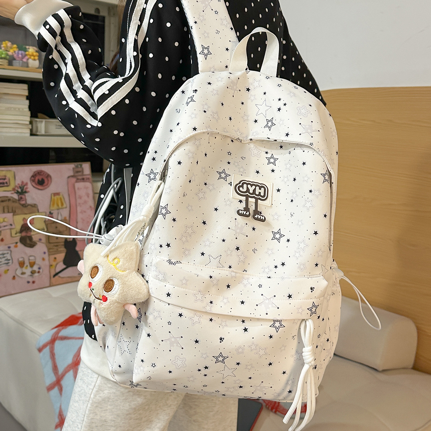 2026 New Small Fresh Girl Backpack Casual Junior High School Student Backpack Travel Backpack