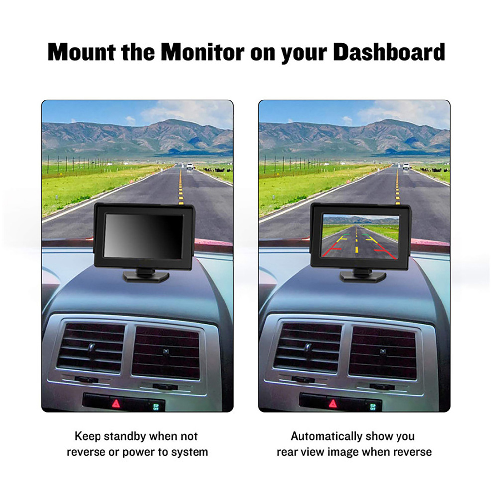 Car vehicle small car monitor reversing image AV 4.3 inch display screen truck 5 inch 7 inch