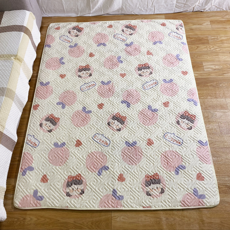 Cotton crawling mat protective pad machine washable fabric children crawling mat protective cover baby crawling mat anti-slip