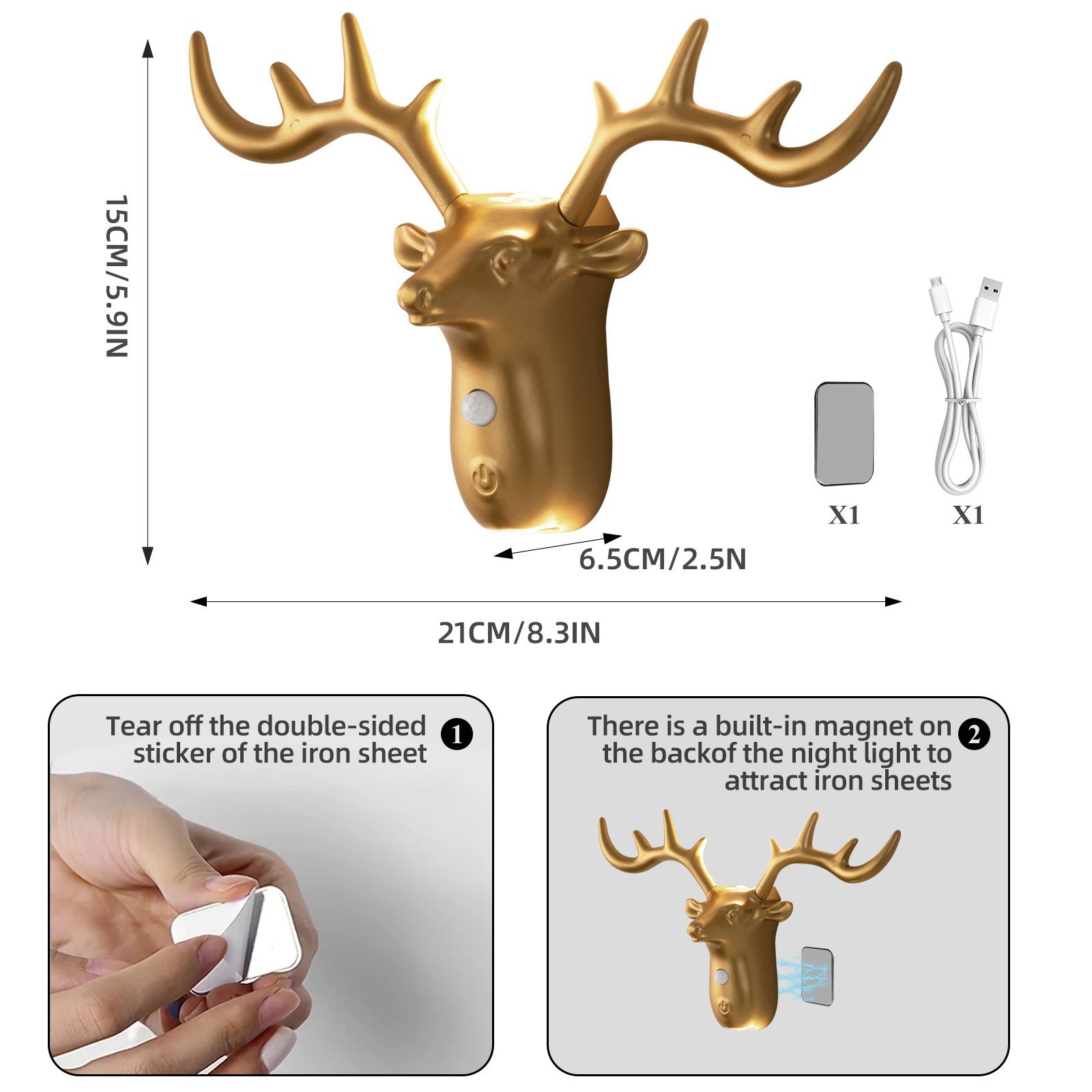New Product LED Touch Atmosphere Night Light Charging Magnetic No Wiring Human Body Induction Wall Light