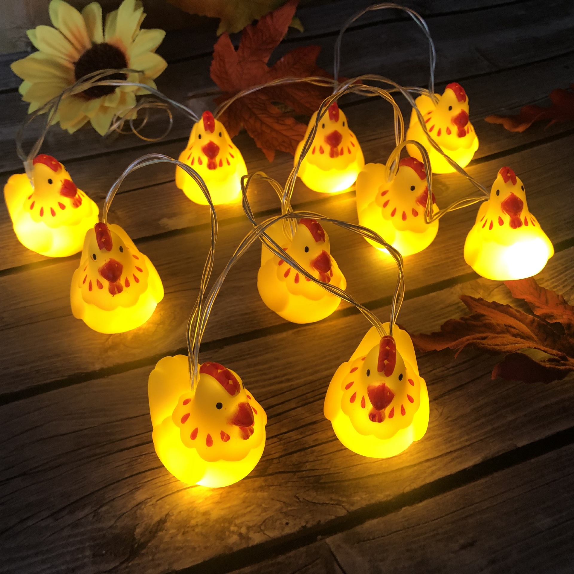 New Thanksgiving Decoration LED Halloween Turkey Light String Maple Leaf Vine USB Light String Christmas