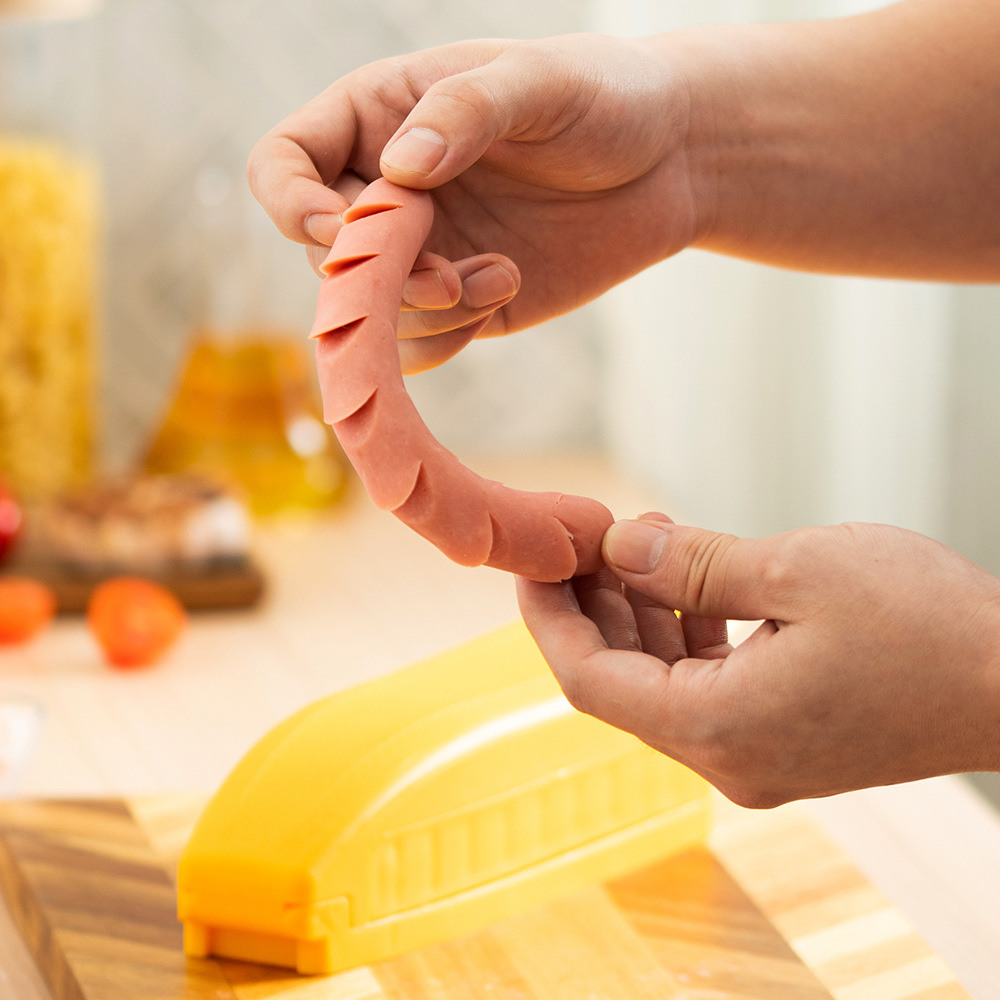 Multifunctional Ham Sausage Flower Cutter Starch Sausage Skewering and Flower Cutting Integrated Machine Street Stall Sausage Slicer