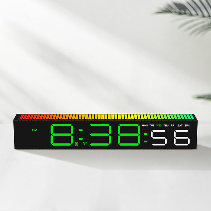 LED Electronic Clock Simple Alarm Clock Pickup Light Clock Electronic Clock Bedside Ornament 5517