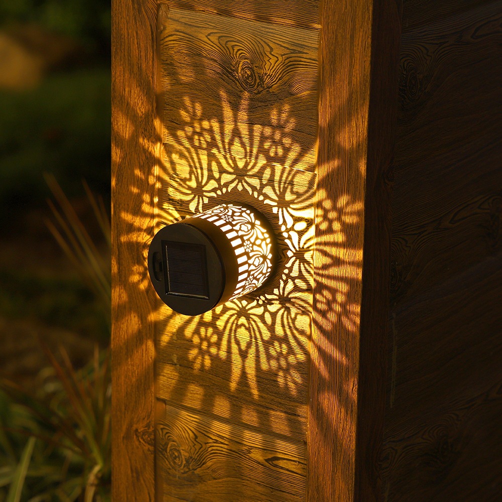 Solar Mandala Wall Light Outdoor Wall Mounted Garden Courtyard Projection Decoration Atmosphere Light
