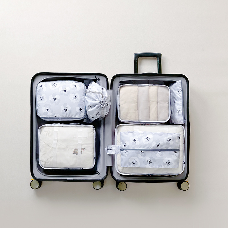 New Travel Storage Bag Seven-Piece Set Storage Bag Portable Divided Travel Bag Clothing Bag