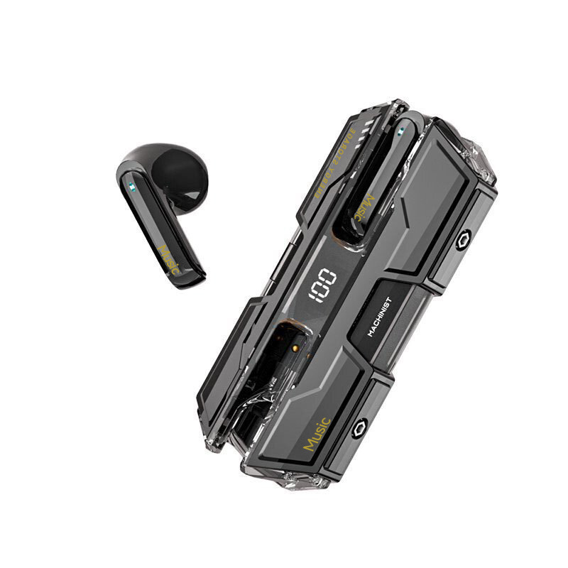 Strict G20 mecha Bluetooth earphone high-definition sound quality ultra-long battery life battery display cool battleship appearance TWS wireless