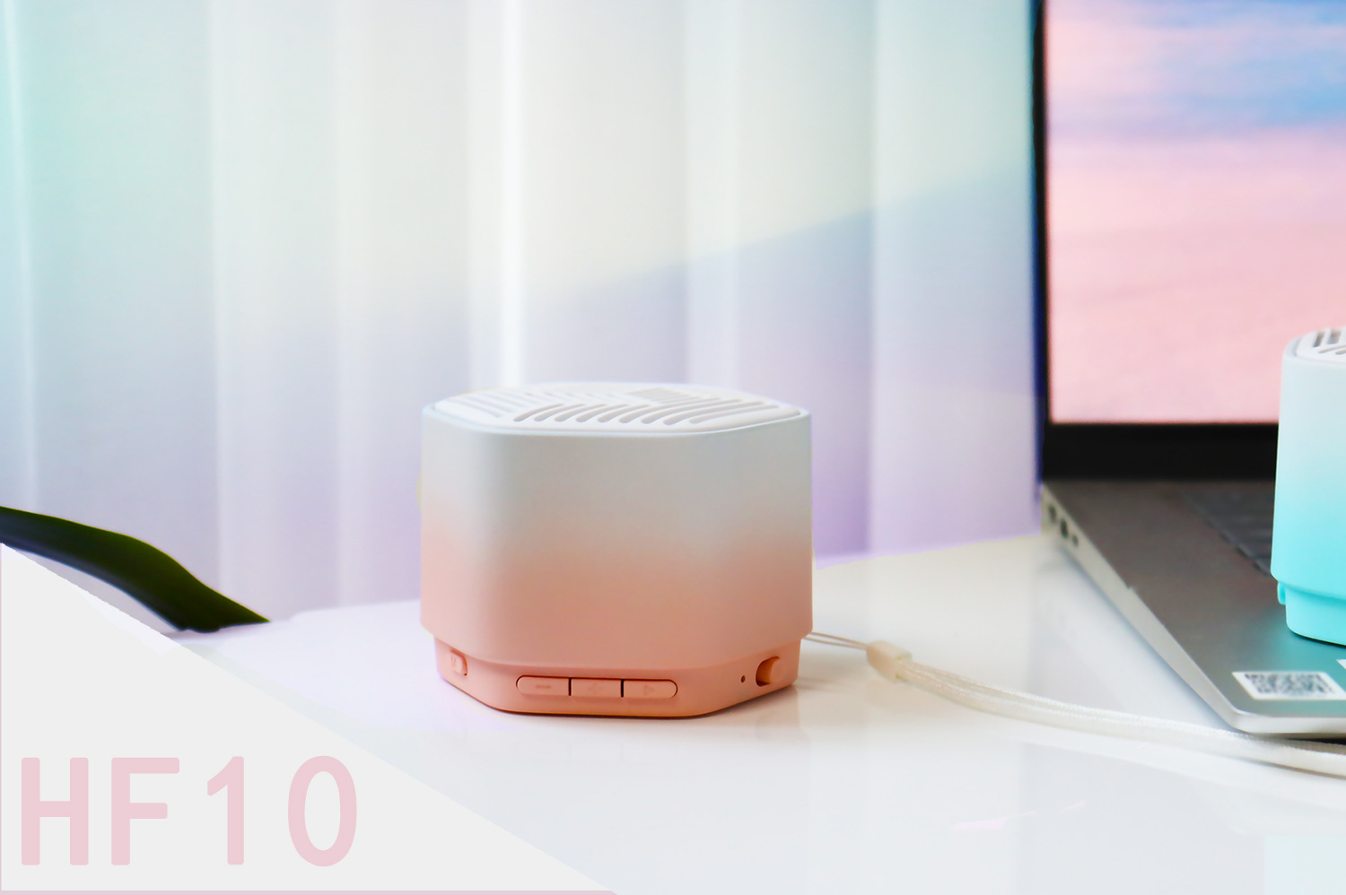 Gift Bluetooth small speaker, macaron gradient colorful Bluetooth audio, mini portable subwoofer