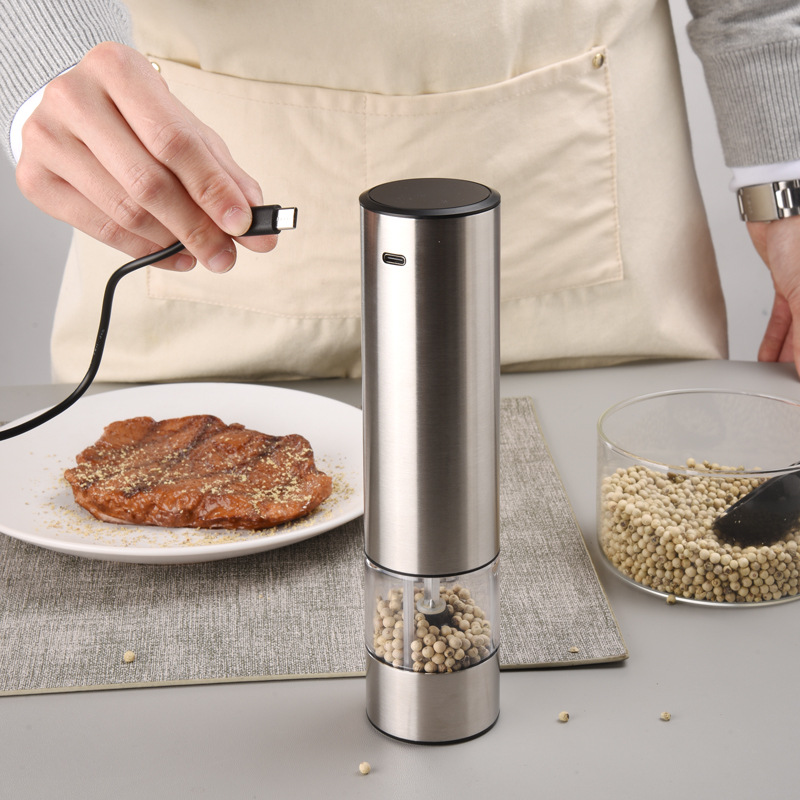 Lithium Battery Rechargeable Pepper Grinder Effort-saving Tool Electric Mill Rechargeable Pepper Grinder