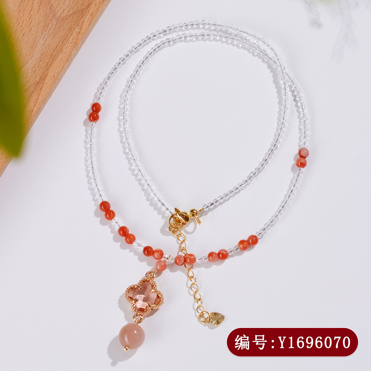 Natural White Crystal Collarbone Chain Original Adjustable Original Women's New Network Necklace