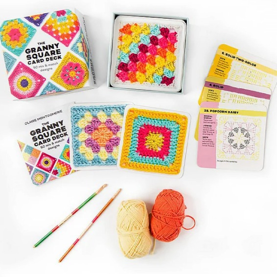2026 The Granny Square Card Deck DIY Grandma Knitting Card Pattern Set