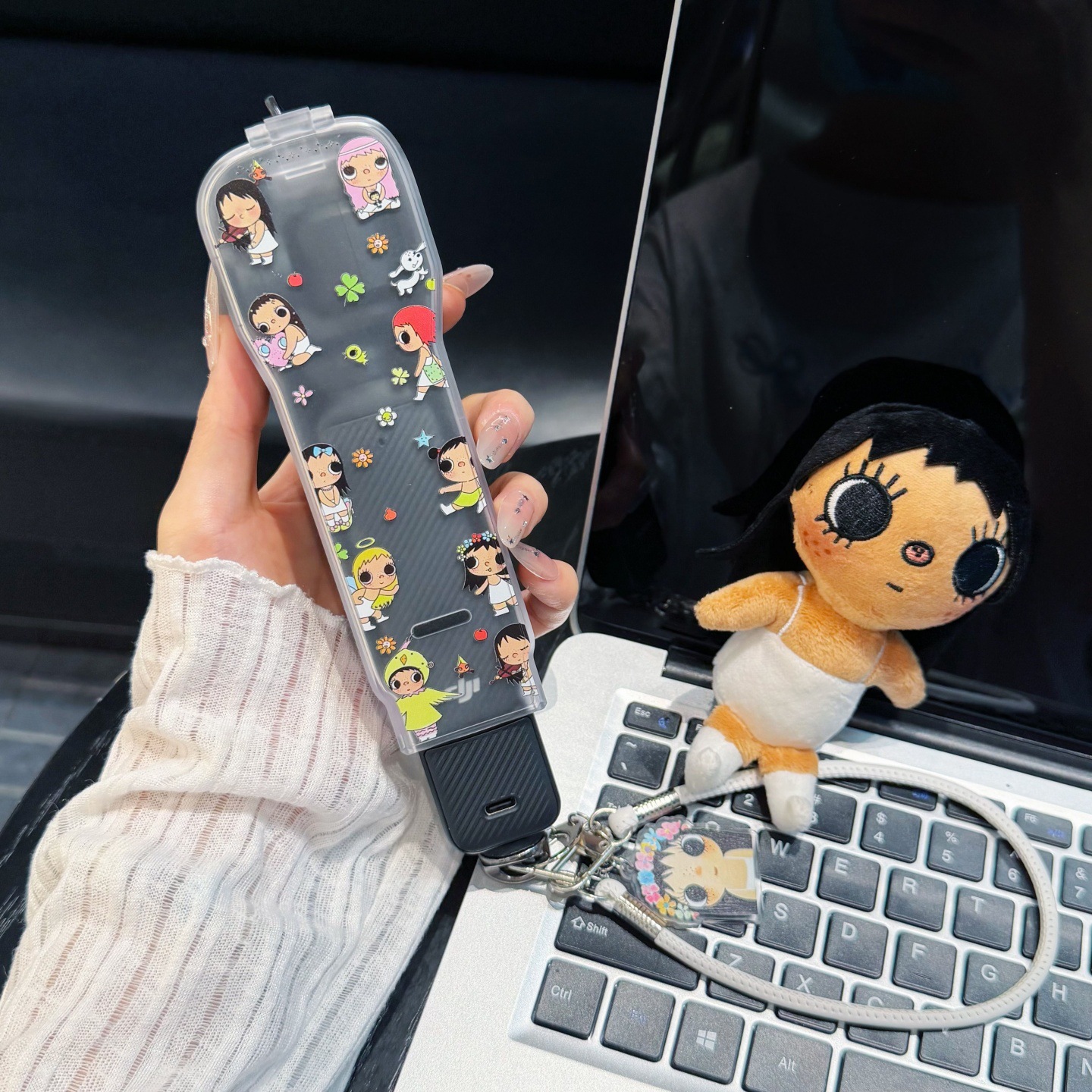 Girl flip case suitable for DJI Pocket 3 protective case gimbal camera stabilization stand body protection accessories