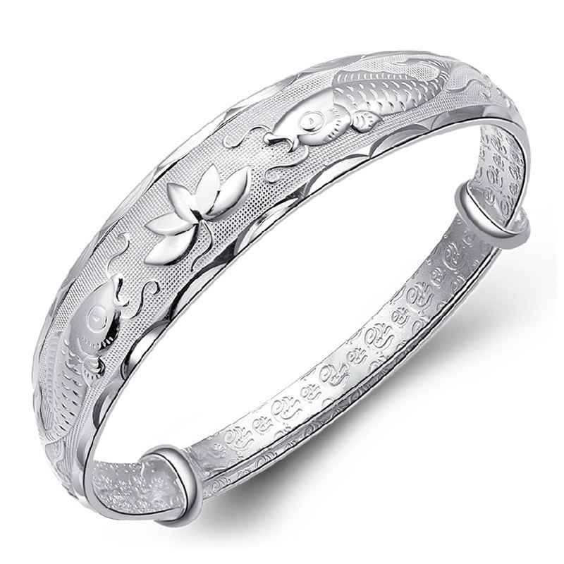Dragon and Phoenix Chengxiang Miao silver bracelet women's ethnic style silver-plated 925 silver bracelet silver jewelry sales run