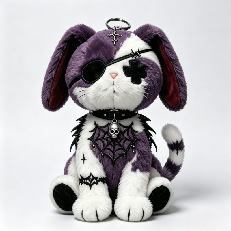 Acrylic Simple Style Rabbit Cat Sleep Angel Pendant Backpack Keychain Car Keychain Animal Pet Decoration