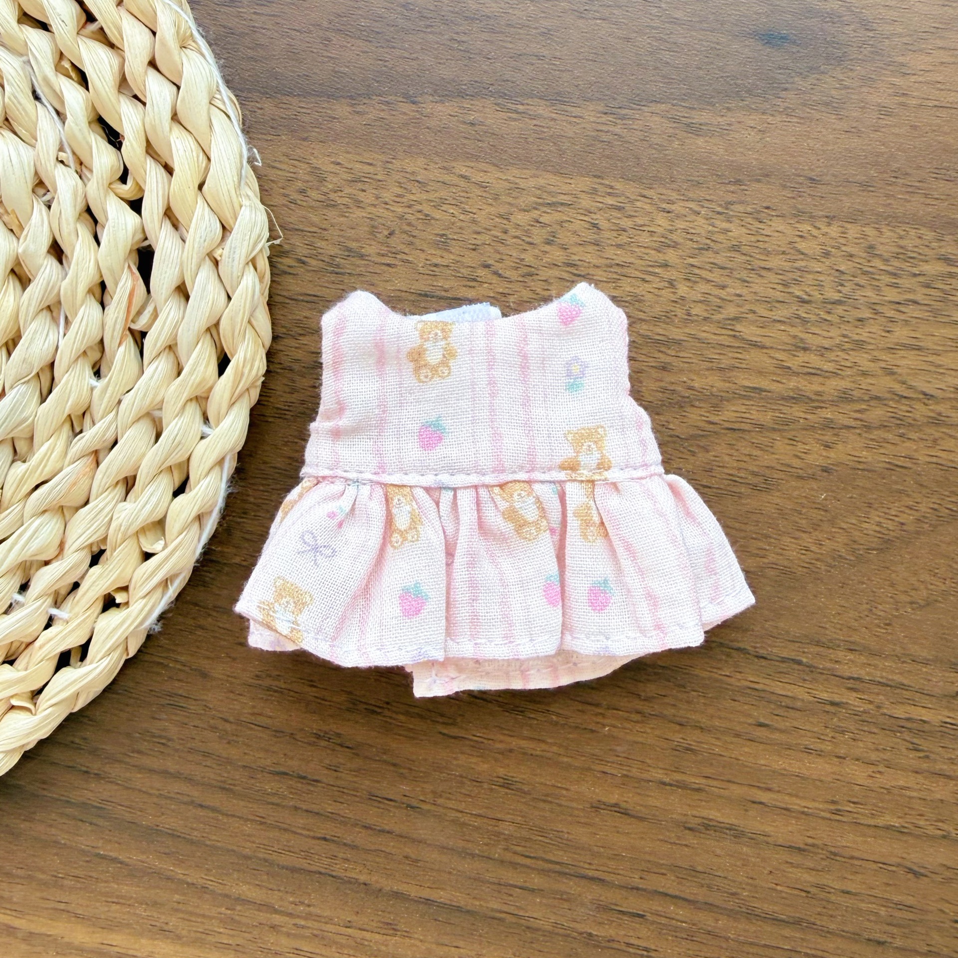 Original new summer long-legged KT Gazi sister crying baby Labubu pastoral style dress doll clothes